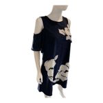 Laundry by Shelli Segal Navy‎ Floral Cold Shoulder Dress | Feminine Occasion Party Photo 5