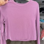 Lululemon  cropped long sleeve tee Classic-Fit Cotton crew Shirt Velvet Dust Photo 6