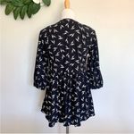 Maeve Anthropologie Winona Black Babydoll Tunic Top S Photo 2