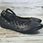 Fergalicious  Flats Black Studded Ankle Tie Flats - Size 6 Photo 0