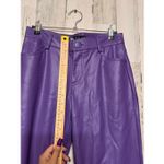 ZARA Purple Faux Leather High Rise Straight Leg Pants Women’s Size Small S Photo 5