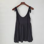 Forever 21 Babydoll Tank Womens S Black Rayon Scoop Neck Bow Tie Straps Flowy Photo 5
