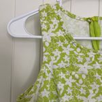 Derek Heart women’s green white floral print sleeveless zip flare dress medium Photo 1