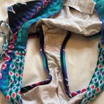 La Blanca | Black & Blue & Pink Aztec Patterned Bikini Bottoms Size 12 Photo 4