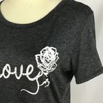 Moonchild Womens Tie Front Medium Shirt With Lace Gray Photo 2