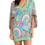 Trina Turk  Festival Folkloric Tunic in Multi swim cover up Sz S Photo 0