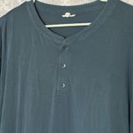 Eberjay Eberjey Henry Tencel Pajama Henley Shirt Size XL Blue Long Sleeve Relaxed Soft Photo 1