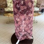 Indigo Thread Co Dress Maxi Floral Pom Flounce Burgundy XS Tiered Brunch Garden Pink Photo 4