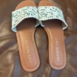 Jack Rogers  Cream and Green Floral Sandals Photo 1