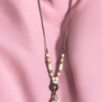 Bohemian Ethnic Style Ceramic Tassel Adjustable Necklace Sweater Chain Accessori Brown Photo 5