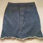 Faded Glory Y2K vintage  button front frayed hem jean denim skirt, size 12 Photo 4