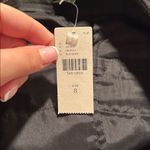 Anthropologie The Essential Slim Jacquard Trousers Black Plaid Velvet Size 8 NWT Photo 4