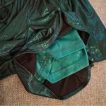 Entro  Shiny Green Mini Skirt/short S Photo 4