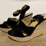 Michael Kors black suede wedge sandals size/8 Photo 2