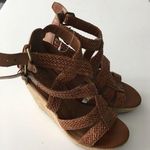 DV Dolce Vita 4" Heel Wedges Sandals Brown Braided Leather Espadrilles S… Brown Size 8.5 Photo 5