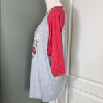 Simply Southern  Raglan Baseball Tee “Oh Christmas Tree” Truck Gray/Red Size XXL Photo 3