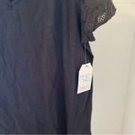 Time and Tru Blue Boxy Short Sleeve Blouse‎ Black Photo 1