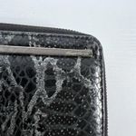 Kenneth Cole large  zip around organizer bifold embossed grey leather wallet Photo 1