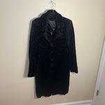 1 Madison  Faux Fur Longline Coat Size Medium Black Soft Photo 2