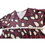 Umgee Waffle Knit Leopard Print Dress Size Medium Photo 4