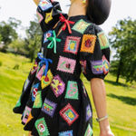 Queen of Sparkles Black Fruit Stamps Dress Multicolor Sequin Size XS Photo 0