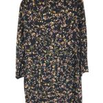Tahari  Shift Dress Split Sleeve Boat Neck Mini Floral Black Colorful 2 Photo 2