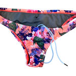 JOLYN  Women's Orange Floral Print French Cut Bikini Bottom Size Large Photo 0
