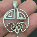 Sterling Silver Vintage 925 Peridot Citrine Geometric Celtic Dangle Pendant 7.9g Photo 11