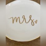 White and Gold 'Mrs' Ring Dish Photo 1