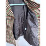 Pendleton Wool Plaid Blazer Jacket Women's Size 6 Green Brown Orange Made in USA Photo 5