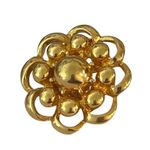 Vintage Sarah Coventry Gold Tone Clip On Flower Earrings Open Work Floral 1" Photo 1