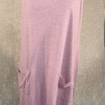 Fresh Produce medium pink gray stripe dress pockets jersey USA Photo 0