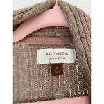 Sonoma  Life Style Knit Cardigan Taupe Open Front Cozy Layering Neutral Cozy Soft Photo 4