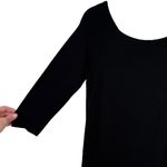 Ali & Jay  3/4 Sleeve Faux Leather Bottom‎ Made in USA Shift Dress Black Sz Large Photo 9