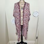 Knox Rose  Floral Open Side Kimono Duster in Cream & Multicolor Size M/L Photo 2
