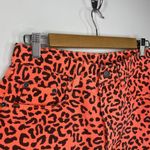 LF Carmar Titania Orange Black Leopard Print Denim Shorts Women's Size 27 NWT Photo 3