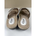 Artisan Clarks‎  5.5M White Beaded Flip Flop Sandals Turquoise Silver Accents Photo 9