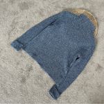 Royal Robbins  Women’s Mock Neck Pullover Knit Sweater Longsleeve Cotton Blue L Photo 6