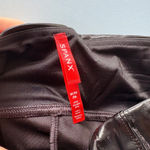Spanx ‎ Faux Leather High Waisted Leggings Pants Women's M/M Black Shiny Photo 2