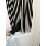 Loft  Black Cream Striped Textured Sleeveless Top & Midi Skirt Matching Set 10 M Photo 5