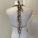 Good American  Good Swim Rose Cheetah Halter Bikini Top Photo 5