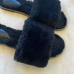 Yosi Samra Black Faux Fur Slippers Size 8 Photo 3