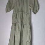 mello day Elbow Length Sleeve Poplin Midi Babydoll Dress Muted Green‎ Medium Photo 0