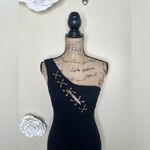 DO+BE NTM: One Shoulder Bodycon Cut Out w/ Metallic Chains Black Mini Dress Sz S Photo 2