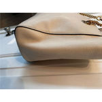 Coach TURNLOCK CHAIN TOTE 27 CHALK white or Pebble Leather Shoulder Bab Photo 5