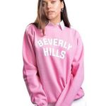Departure Beverly Hills Pink Crewneck Graphic Long Sleeve Pullover Sweatshirt M Size M Photo 0
