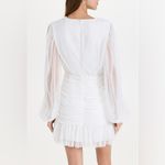 Endless Rose Women’s Swiss Dot Rushed Long Sleeve Mini Dress Size M White Photo 1