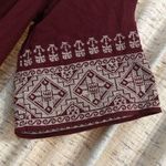 Tularosa Fiona Embroidered Off The Shoulder Drop Waist Dress In Mulled Wine Photo 1