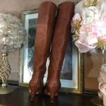 CYNTHIA VINCENT CHESTNUT BROWN LEATHER RIDING BOOTS W/HEEL (7) Photo 8