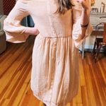 Earthbound boho bell sleeve off shoulder blush pink dress size XL Photo 6